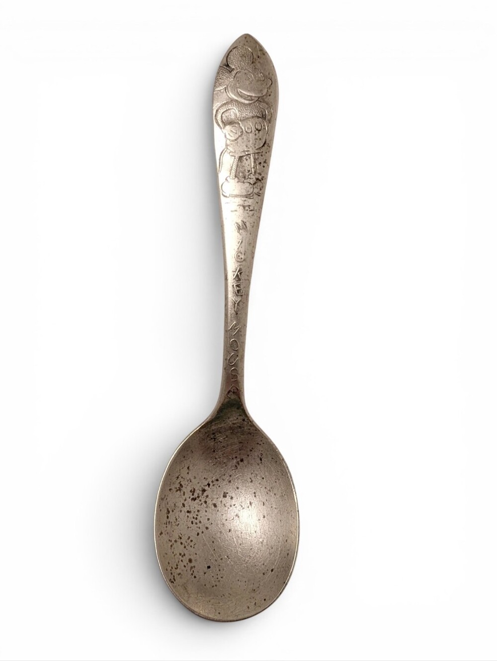 VINTAGE Mickey Mouse Cereal Spoon Bradford Silver Plated Collectible Antique